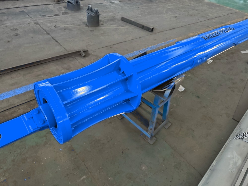 Telescopic kelly bar fabrication and welding in progress — Auger Bionics UAE workshop